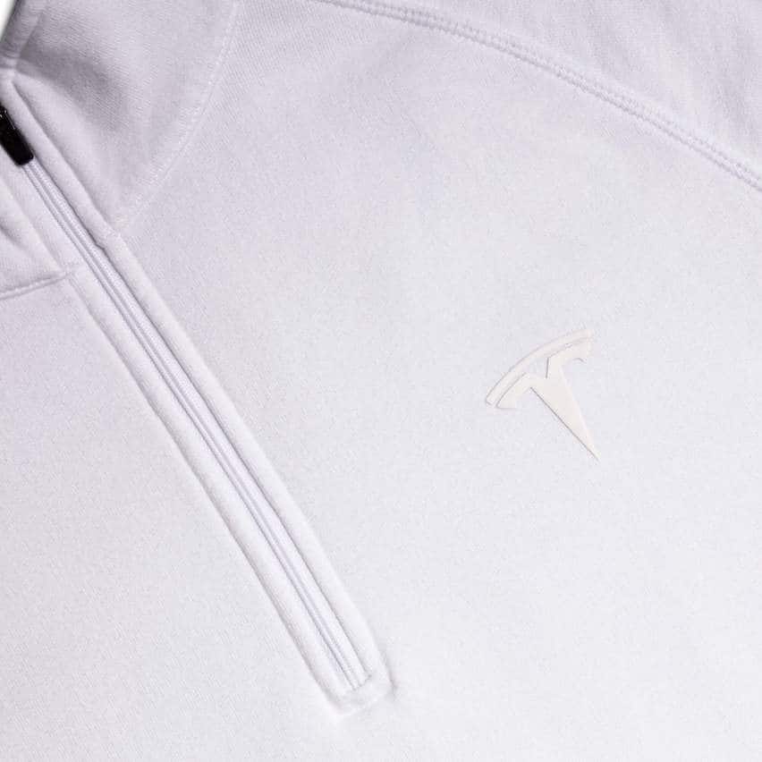 Pullover Chill con media cremallera para hombre — Blanco