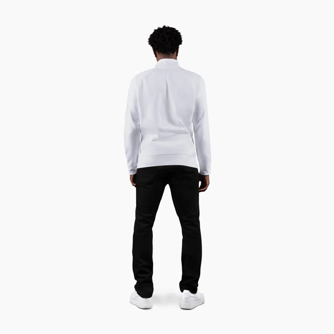 Pullover Chill con media cremallera para hombre — Blanco