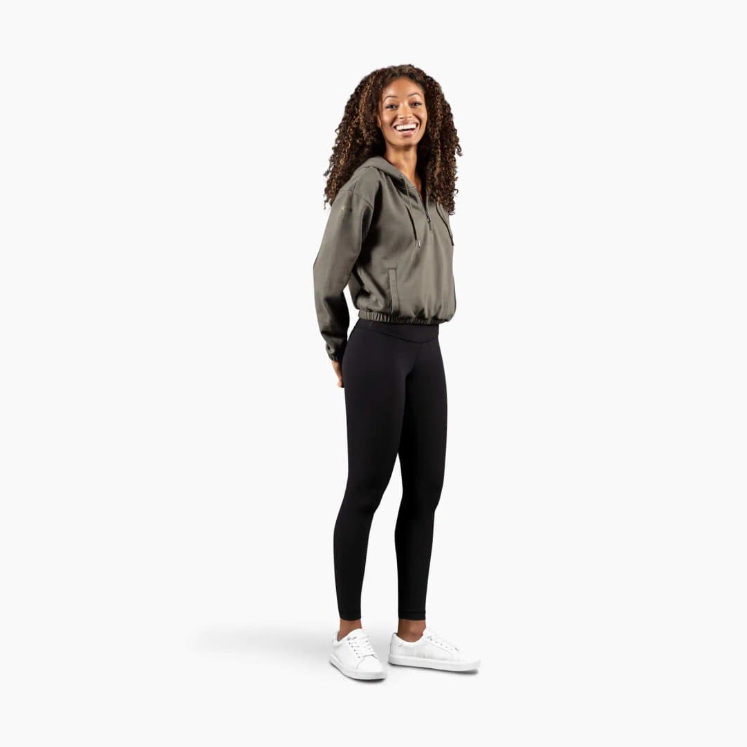 Sudadera cropped Chill con media cremallera para mujer