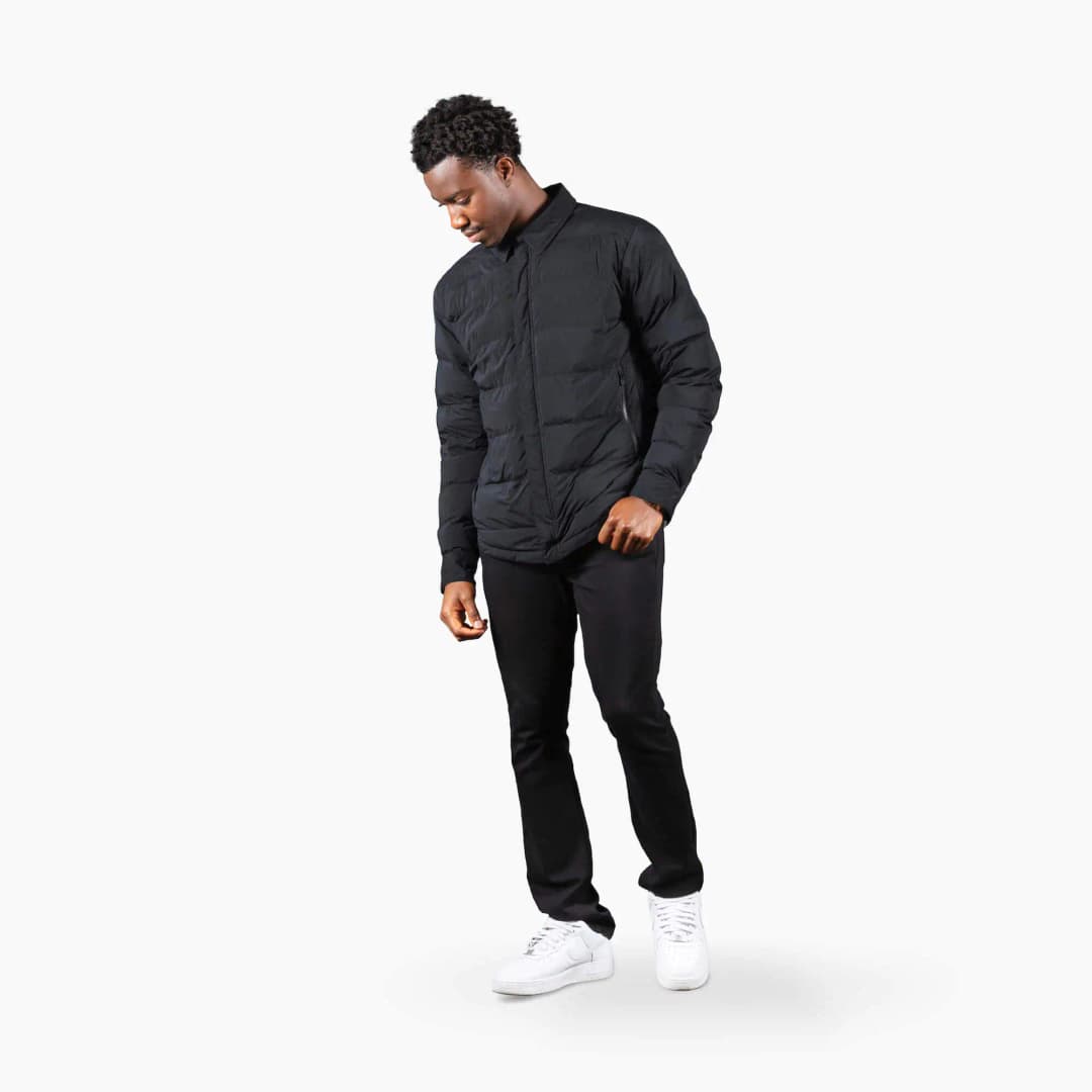 Chaqueta-camisa acolchada para hombre