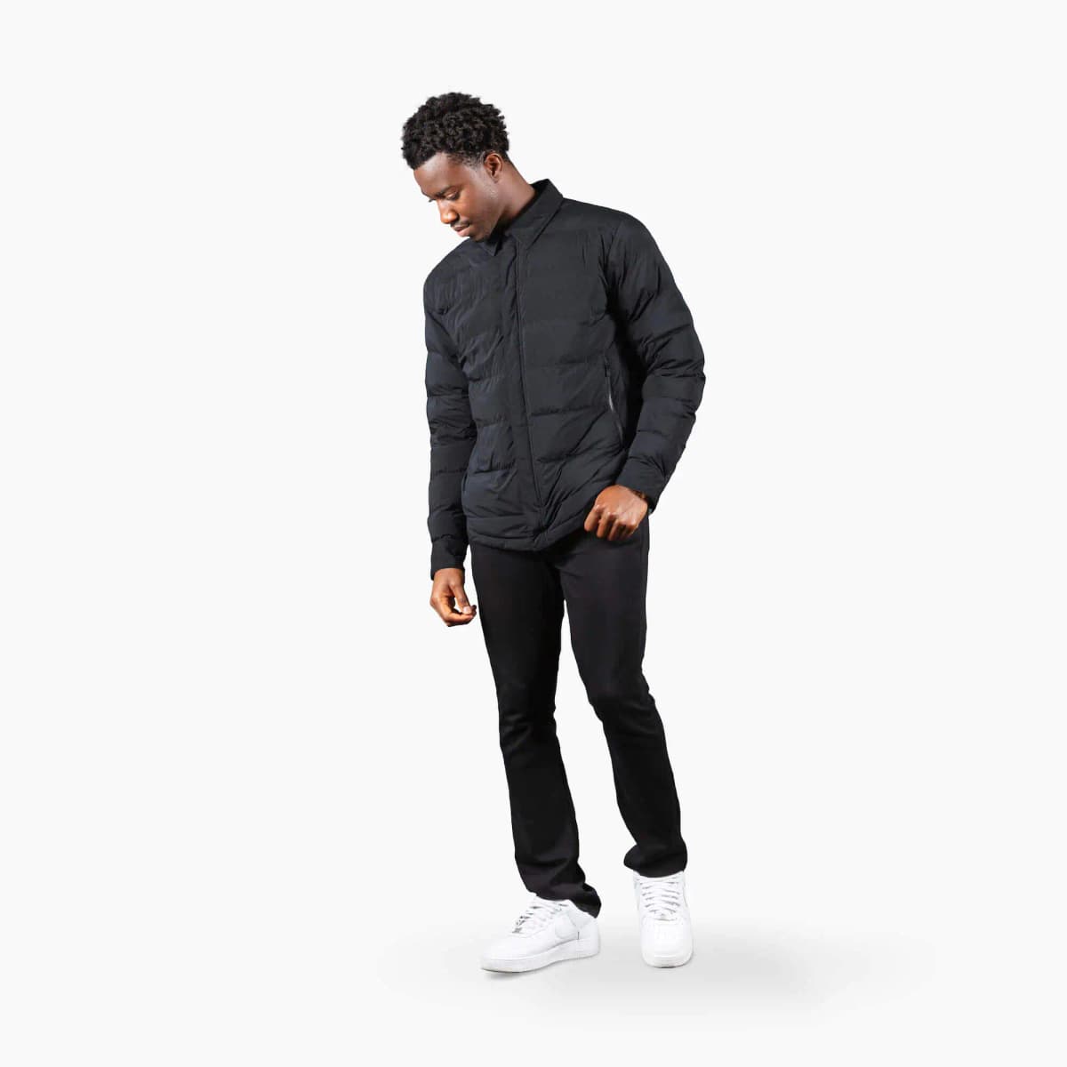 Chaqueta-camisa acolchada para hombre