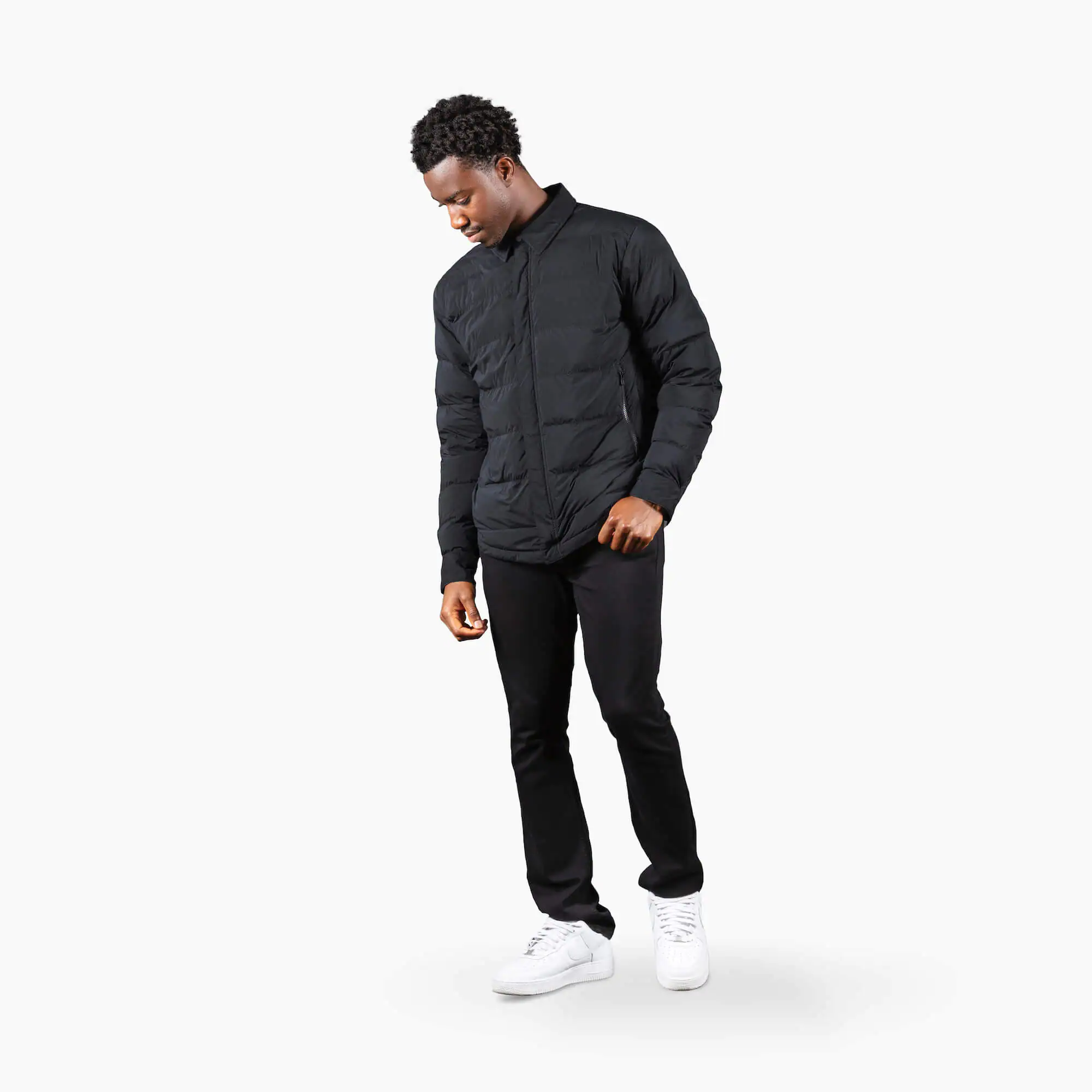 Chaqueta-camisa acolchada para hombre