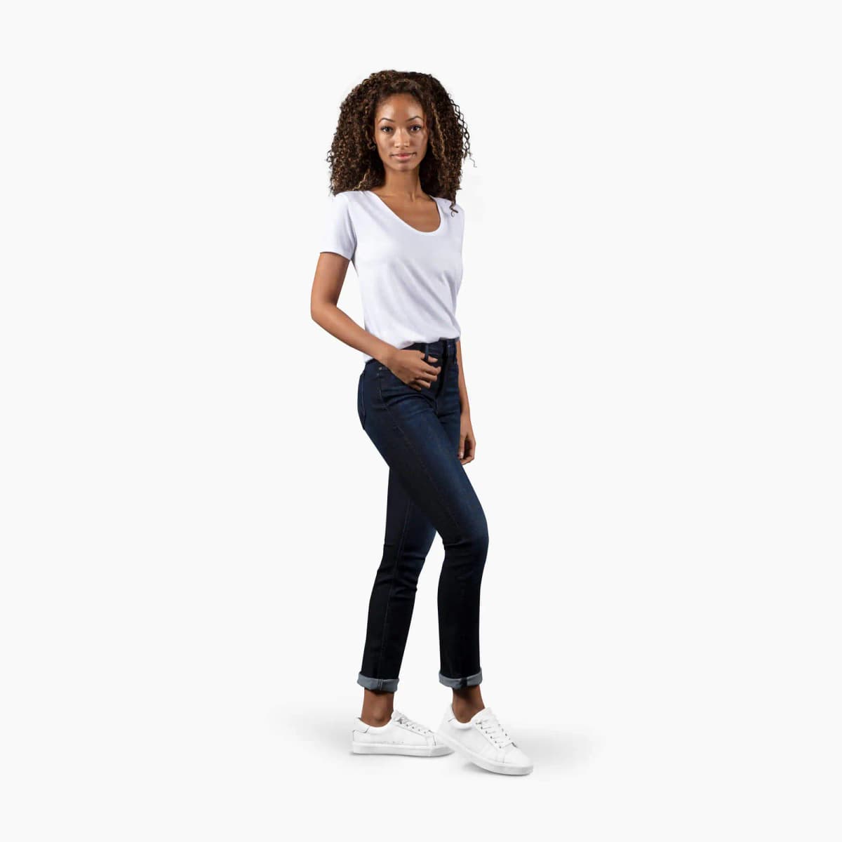 Camiseta scoop neck T Logo para mujer