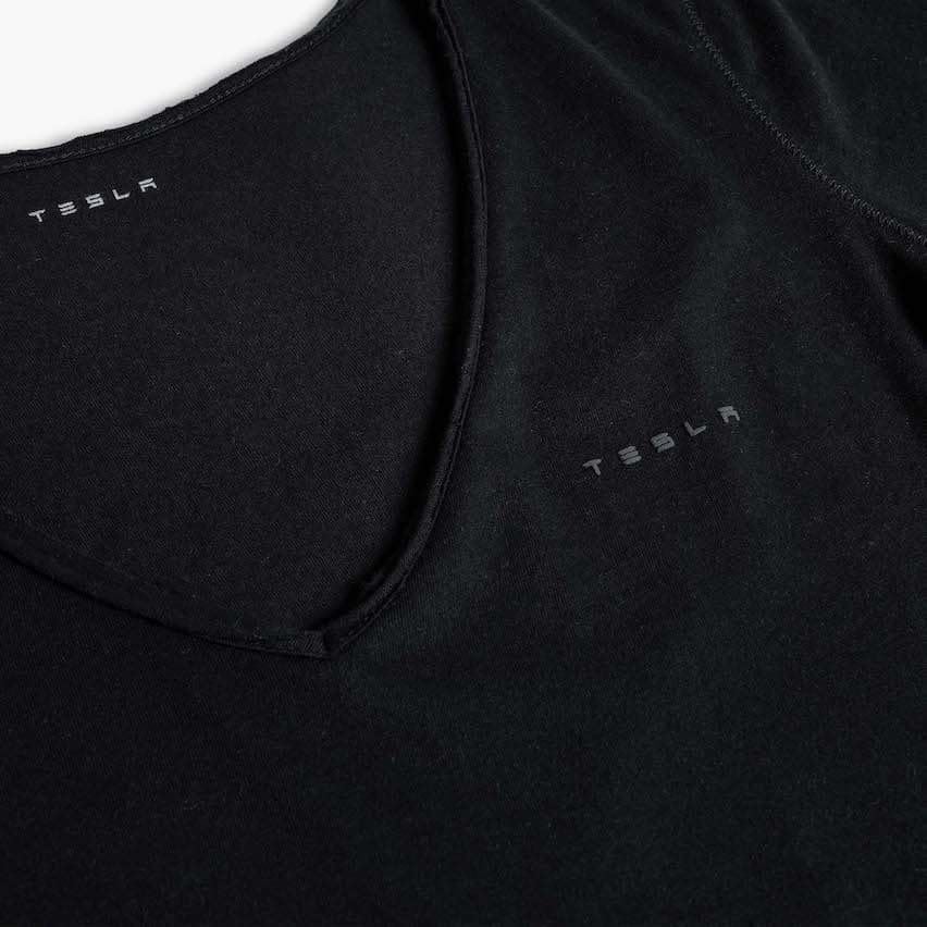 Camiseta V-neck con small wordmark para mujer