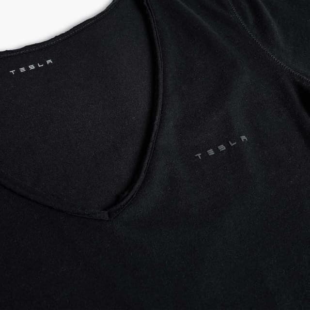 Camiseta V-neck con small wordmark para mujer